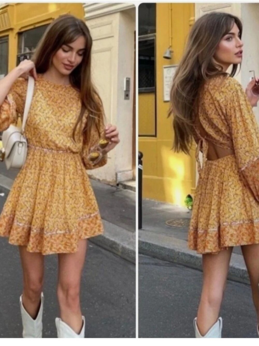 Maje Risso cutout floral dress